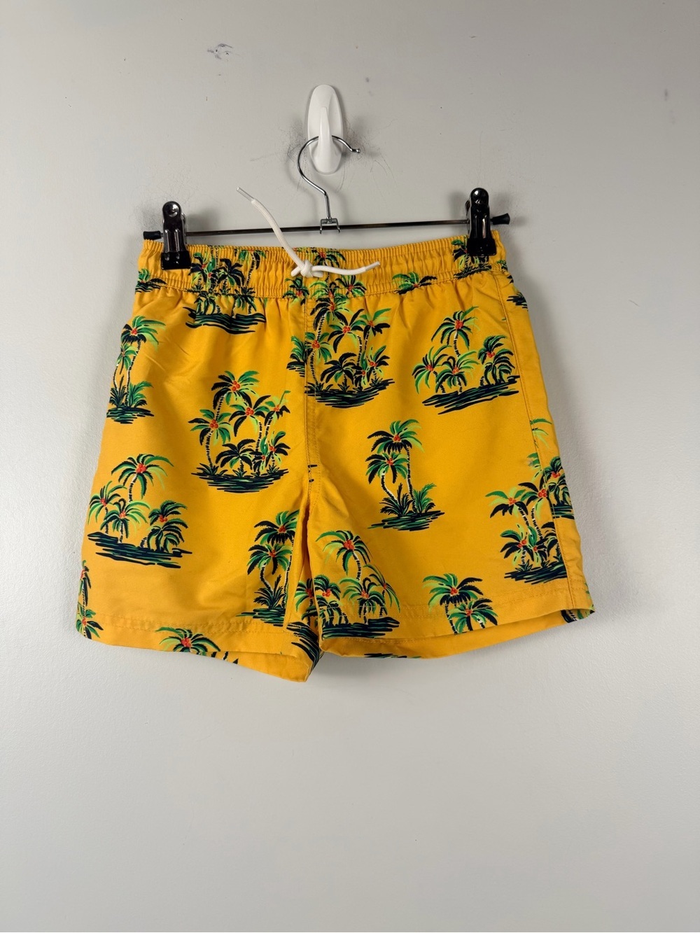 New Janie and jack yellow resort tree swim trunks size 7